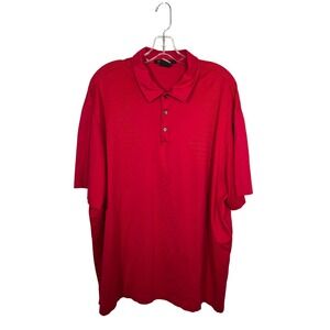 Tiger Woods Collection Red Regular Fit Polo Shirt Athletic Golf Cotton XXL